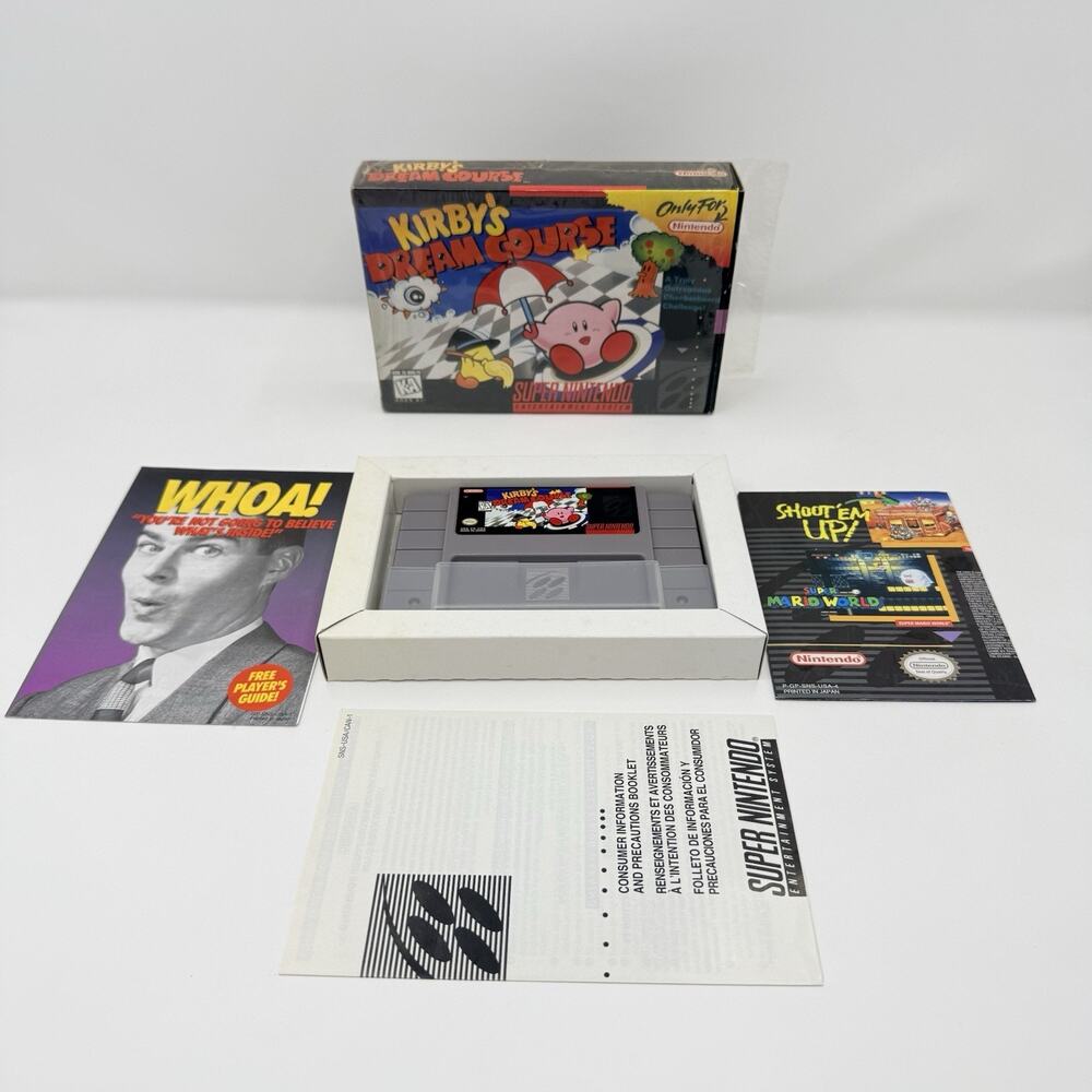 Kirbys Dream Course SNES Box Cartridge Insert No Manual Authentic Tested Poster